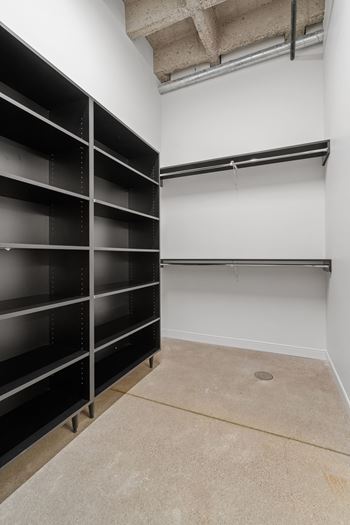 Large closets with built-in organizers